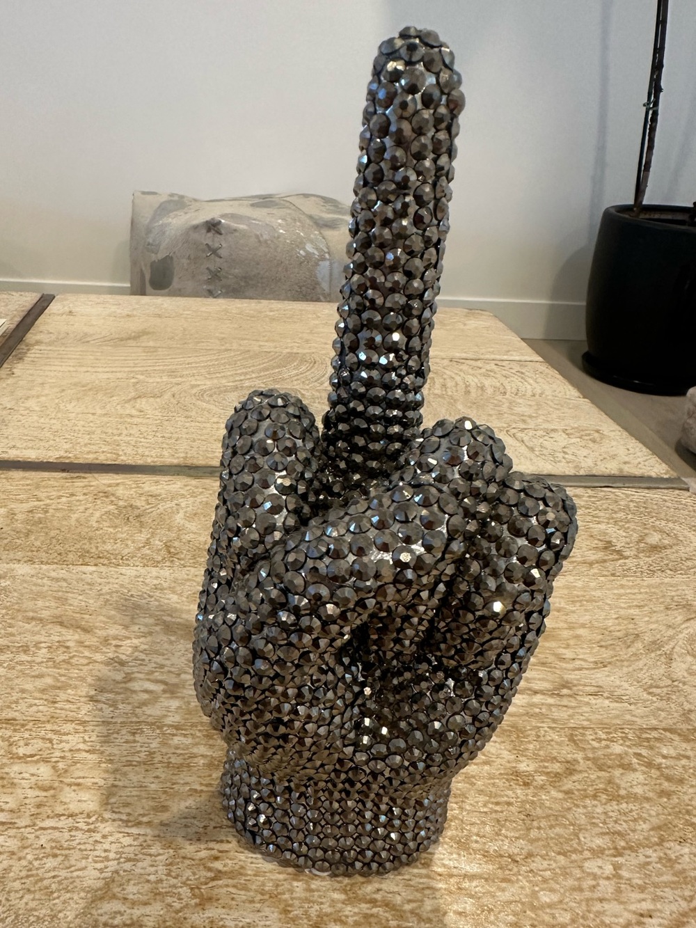 Graphite Rhinestone Middle Finger Tabletop - Picture 3 of 5